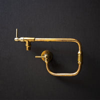 Unlacquered Brass Handcrafted Pot Filler Kitchen Faucet