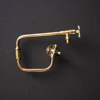 Unlacquered Brass Handcrafted Pot Filler Kitchen Faucet