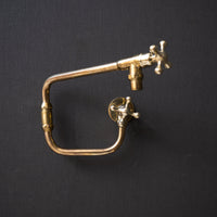 Unlacquered Brass Handcrafted Pot Filler Kitchen Faucet