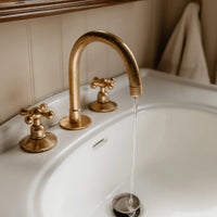 Deck Mount Unlacquered Solid Brass Vintage Countertop Faucet, Kitchen Faucet Brassna Handcrafted Brass Faucet SP