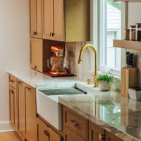 Brass Pull-Down Kitchen Faucet