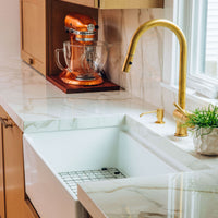 Brass Pull-Down Kitchen Faucet