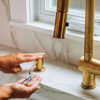 Brass Pull-Down Kitchen Faucet