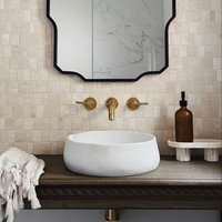 Unlacquered Brass Wall Mounted Faucet For Kitchen And Bathroom, Handcrafted Wall Mounted Faucet With Corss Handles Aqualux Bathroom Faucet