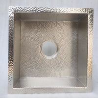 Handmade Silver Square Kitchen Sink, Customized Kitchen Sink Handmade Silver Square Kitchen Sink