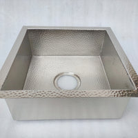 Handmade Silver Square Kitchen Sink, Customized Kitchen Sink Handmade Silver Square Kitchen Sink