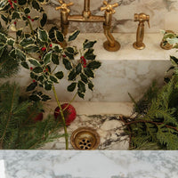 customizable Bridge Kitchen Faucet with Simple Cross Handles Lone Kitchen Faucet