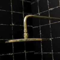 Handcrafted Solid Brass Shower Head And handheld Set, Unlacquered Brass Rain Shower Set Bali Handcrafted Shower