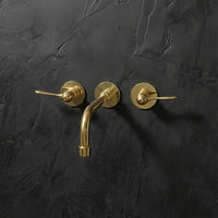 Handcrafted Antique Brass Wall Mounted Faucet, Artisan Brass Faucet For Kitchen And Bathroom Handcrafted Wall Mounted Faucet