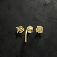 Handcrafted Antique Brass Wall Mounted Faucet, Artisan Brass Faucet For Kitchen And Bathroom Handcrafted Wall Mounted Faucet