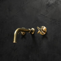 Handcrafted Solid Brass Wall Mounted Nino Faucet Bathroom Faucet | Brassna