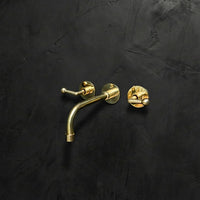 Handcrafted Antique Brass Wall Mounted Faucet, Artisan Brass Faucet For Kitchen And Bathroom Handcrafted Wall Mounted Faucet