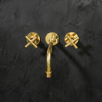 Handcrafted Antique Brass Wall Mounted Faucet, Artisan Brass Faucet For Kitchen And Bathroom Handcrafted Wall Mounted Faucet