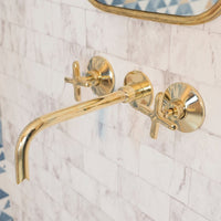 Antique Brass Wall Mounted Faucet With Snake Mouth, Artisan Brass Faucet For Kitchen And Bathroom Snake Wall Mounted Faucet