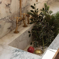 customizable Bridge Kitchen Faucet with Simple Cross Handles Lone Kitchen Faucet