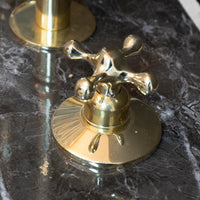 Deck Mounted 3 holes Countertop Faucet, Widespread Antique Brass Kitchen Faucet Deck Mounted 3 holes Countertop Faucet