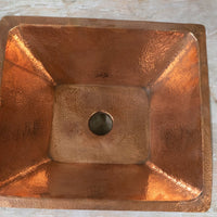 Handcrafted Undermount Hammered Kitchen Sink, Customized Kitchen Bar Sink Handcrafted Undermount Hammered Copper Sink