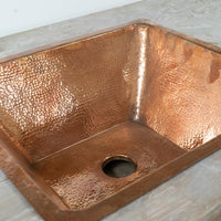 Handcrafted Undermount Hammered Kitchen Sink, Customized Kitchen Bar Sink Handcrafted Undermount Hammered Copper Sink