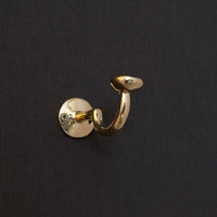 Handcrafted Unlacquered Brass Hooks For Wall - Brass Hooks For Door Entry or Bathroom Handcrafted Unlacquered Brass Hooks For Wall