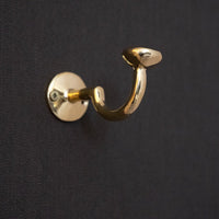 Handcrafted Unlacquered Brass Hooks For Wall - Brass Hooks For Door Entry or Bathroom Handcrafted Unlacquered Brass Hooks For Wall