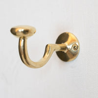 Handcrafted Unlacquered Brass Hooks For Wall - Brass Hooks For Door Entry or Bathroom Handcrafted Unlacquered Brass Hooks For Wall