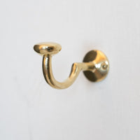 Handcrafted Unlacquered Brass Hooks For Wall - Brass Hooks For Door Entry or Bathroom Handcrafted Unlacquered Brass Hooks For Wall