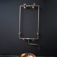 Handcrafted Wall Mounted Sink Faucet with Exposed Supply, Solid Brass Exposed Plumbing Wall Mount Sink Faucet LuxeCraft wall Faucet
