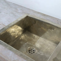 Handmade Silver Square Kitchen Sink - Brassna