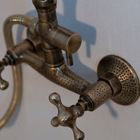 Oil Rubbed Exposed shower head with handheld - Brassna