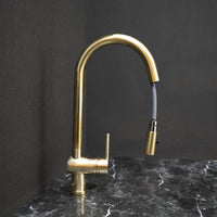 Pull-Down Kitchen Faucet - Brassna