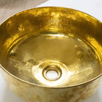 Solid Brass Round Vessel Sink - Brassna