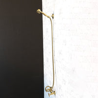 Solid Brass Shower System With Handheld Shower, Unlacquered Brass Bathroom Shower Solid Brass Shower System With Handheld Shower