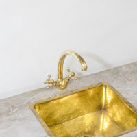 The Gooseneck Brass Faucet - Brassna