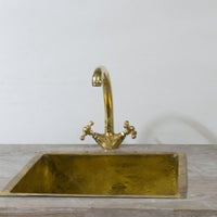 The Gooseneck Brass Faucet - Brassna