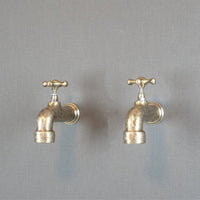 Unlacquered Wall Mount Brass Faucet, Moroccan Wall Faucet For Powder Room The Mghribi Wall Mount Faucet