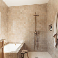The Thermostatic Surface Mounted Shower, Handcrafted shower head with handheld Thermostatic Shower