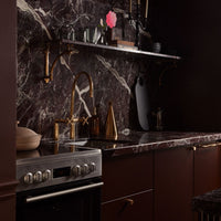 Unlacquered Brass Bridge Kitchen Faucet