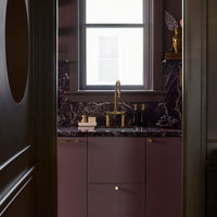 Unlacquered Brass Bridge Kitchen Faucet
