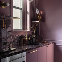 Unlacquered Brass Bridge Kitchen Faucet