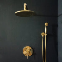 Antique Brass Concealed Shower Head With Arm And Hand Shower Concealed Shower Calie