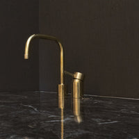 Unlacquered Brass Deck Mounted Basin Faucet, Antique Brass Bathroom Faucet Unlacquered Brass Deck Mounted Basin Faucet