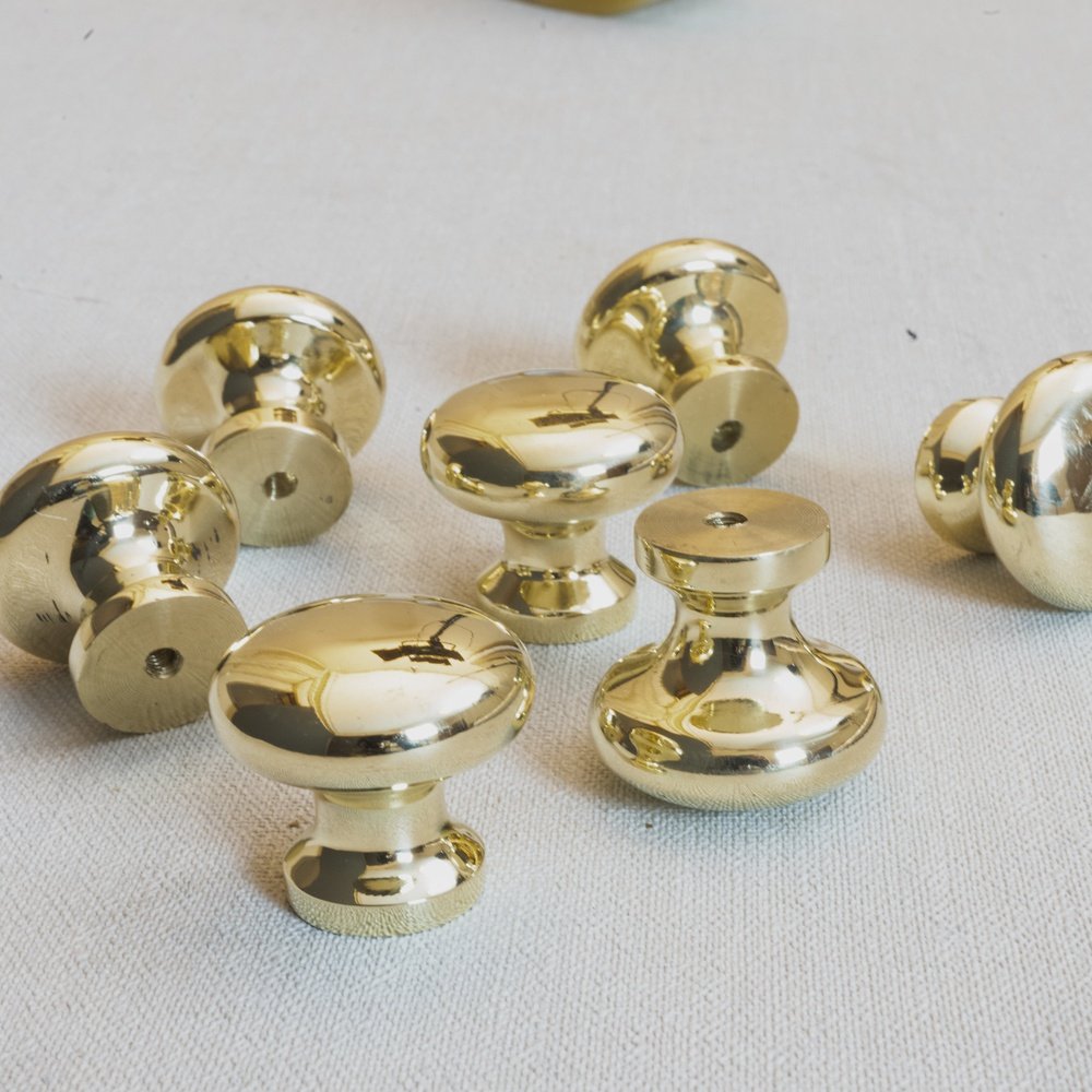 Solid Brass Door Knobs, Unlacquered Brass cabinet knobs, Handmade Brass  Knobs Brass Drawer Pulls