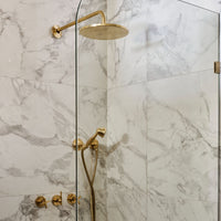 Handcrafted Solid Brass Shower Head And handheld Set, Unlacquered Brass Rain Shower Set Unlacquered Brass Shower SetHead And handheld Set