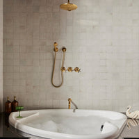 Handcrafted Solid Brass Shower Head And handheld Set, Unlacquered Brass Rain Shower Set Unlacquered Brass Shower SetHead And handheld Set