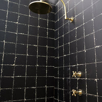 Unlacquered Brass Solid Brass Shower Head And Tub Filller, Handmade Shower Set With a Swivel Head And Tub Spout Unlacquered Brass Solid Brass Shower Head With Curved Arm