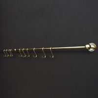 Unlacquered Brass Wall Mount Pot Rack, Brass Pot And Rail, Brass Kitchen Rack, Brass Hanging Rack Unlacquered Brass Wall Mount Pot Rack