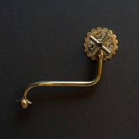 Unlacquered Brass Wash Foot Faucet, Traditional Solid Brass Outdoor Faucet with Cross Handle Unlacquered Brass Pot Filler