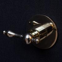 Unlacquered Brass Wall Mounted Faucet With Lever Handles, Brass Faucet For Kitchen And Bathroom Wall Mounted Handcrafted Faucet With Lever Handles