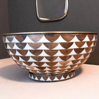 Wood & Brass Bathroom Vessel Sink, Moroccan vessel sinks Wood & Brass Bathroom Vessel Sink