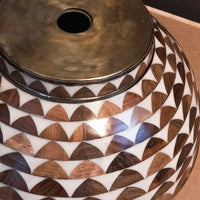 Wood & Brass Bathroom Vessel Sink, Moroccan vessel sinks Wood & Brass Bathroom Vessel Sink